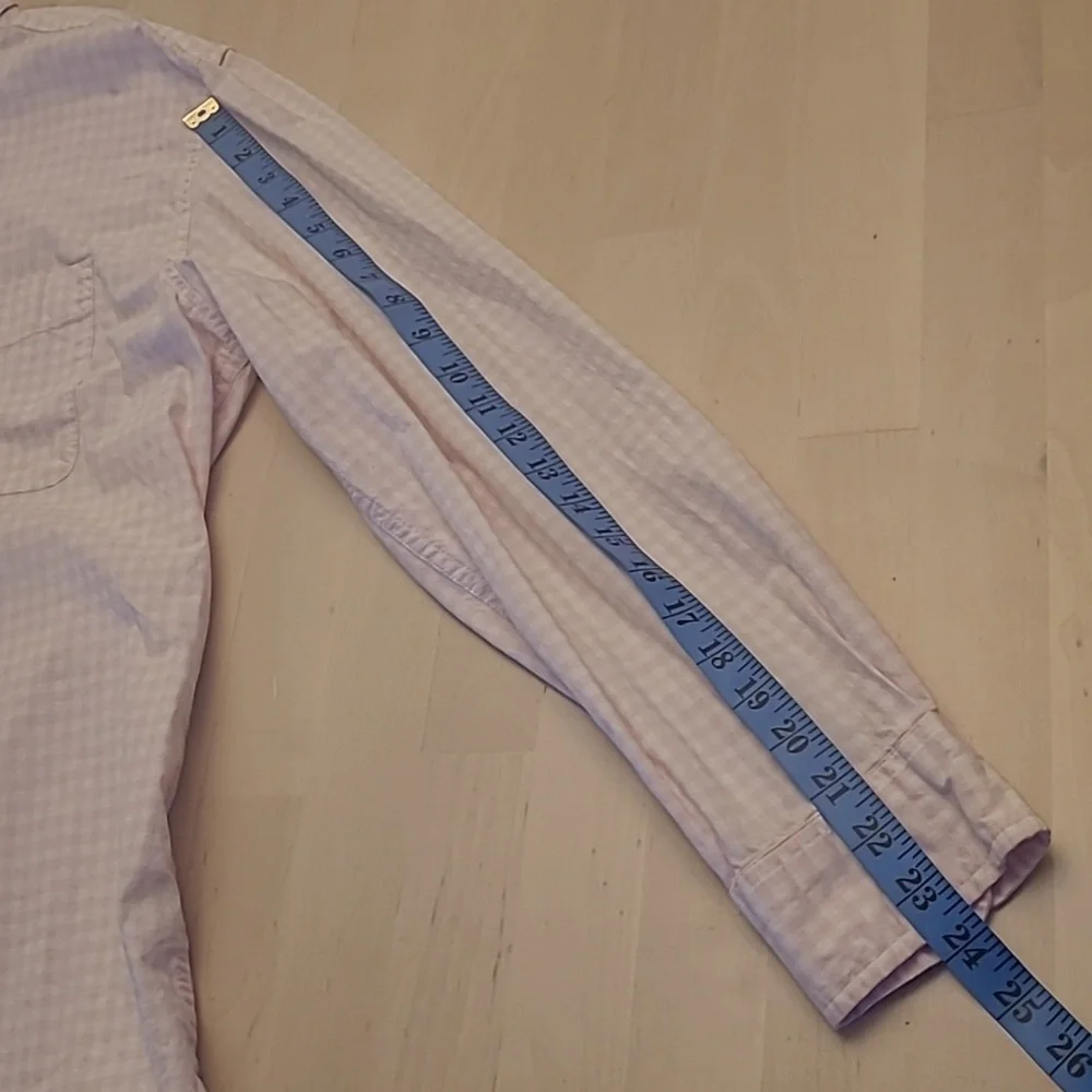 LIKE NEW Tommy Hilfiger Gingham Pink and White Button Down Shirt - Picture 5 of 11